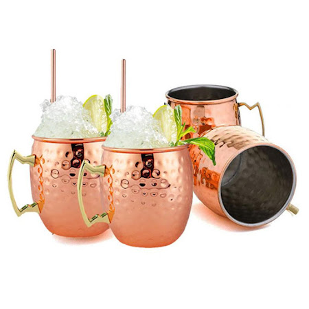 Kupariset Moscow Mule -mukit yhteensopivilla pilleillä