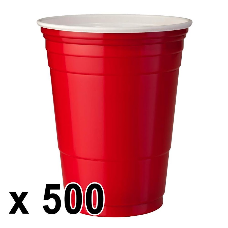 500 kpl. Red Cups Mukeja (473 ml./16 Oz.)