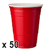 50 kpl. Red Cups Mukeja (473ml/16 Oz.)