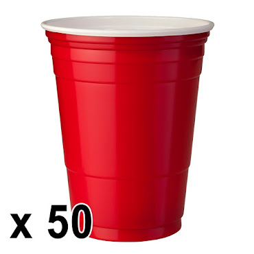 50 kpl. Red Cups Mukeja (473ml/16 Oz.)