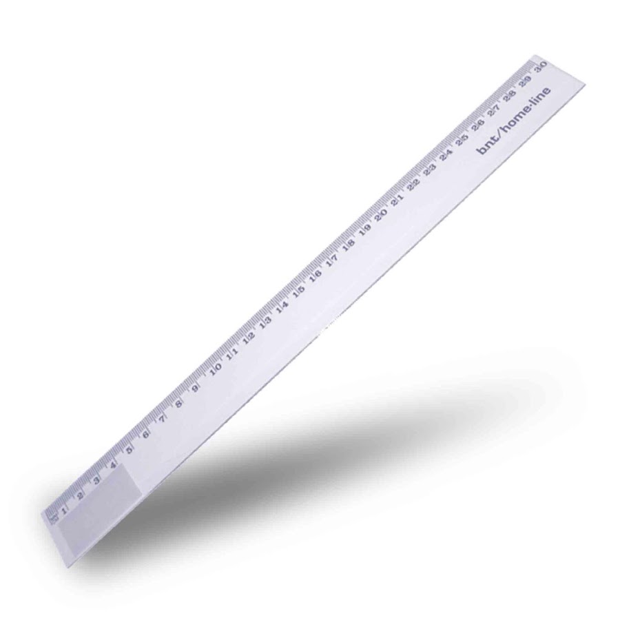 Viivoitin 30 cm läpinäkyvä